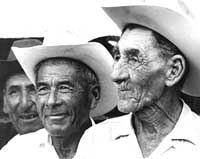 Older farmworkers who worked the fields for decades joined the grape strike.